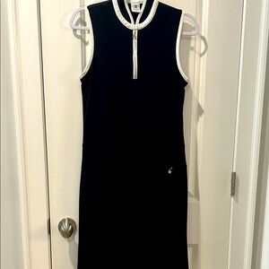 Daily Sports Black Dress with White Accents Sz M stretchy tennis dress like new